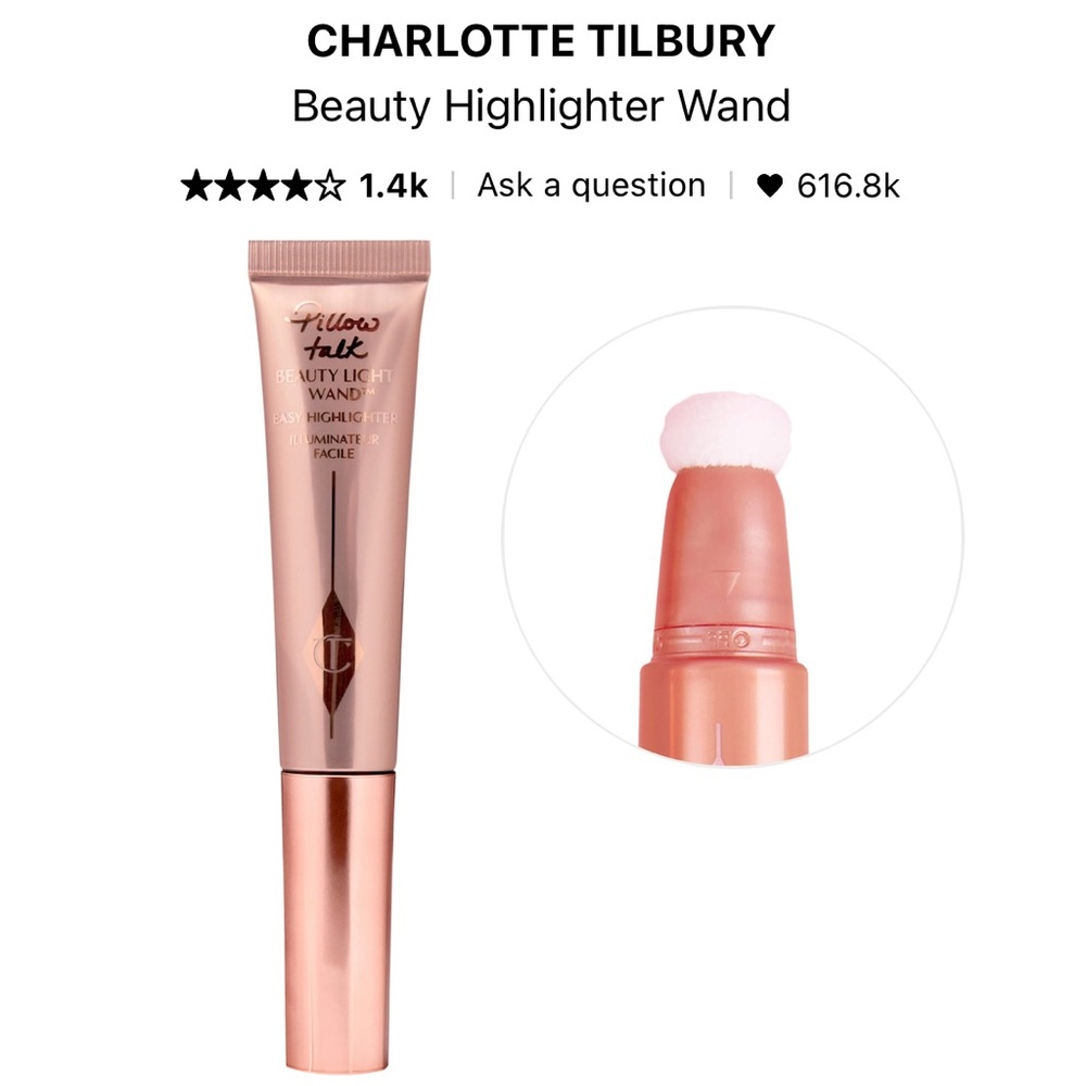 CHARLOTTE TILBURY Beauty Highlighter Wand - Pillow Talk